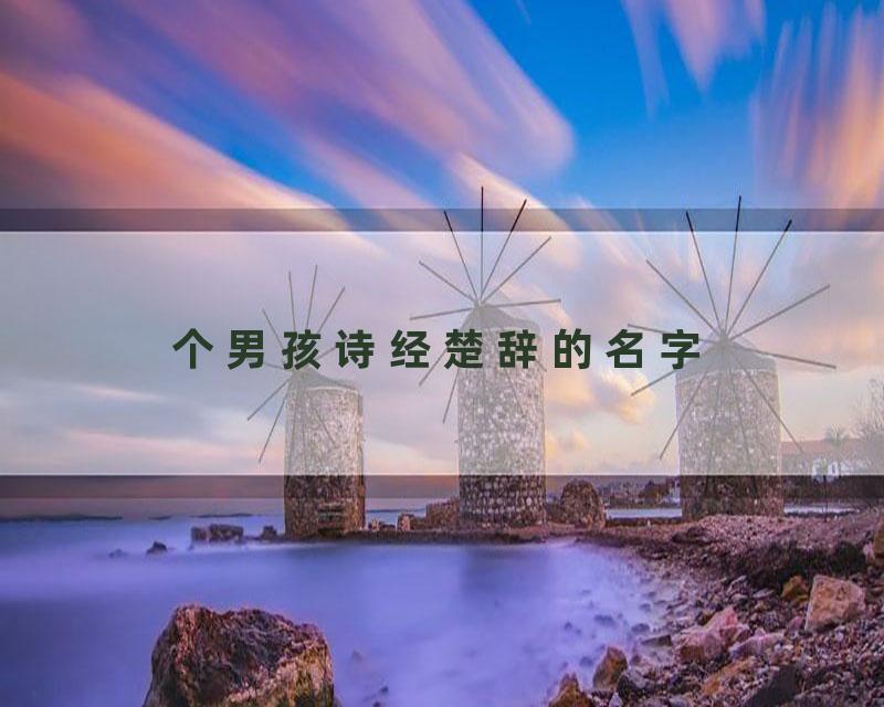 个男孩诗经楚辞的名字