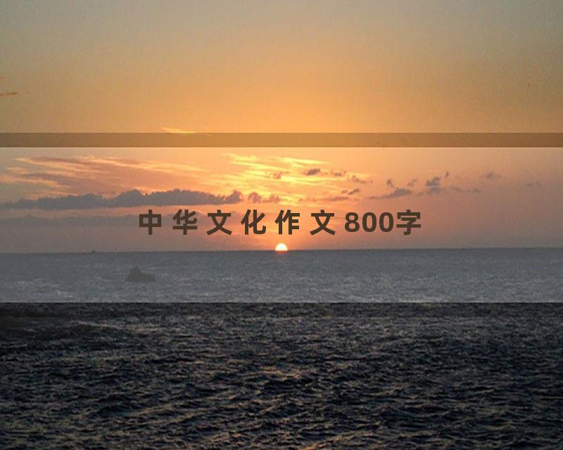 中华文化作文800字