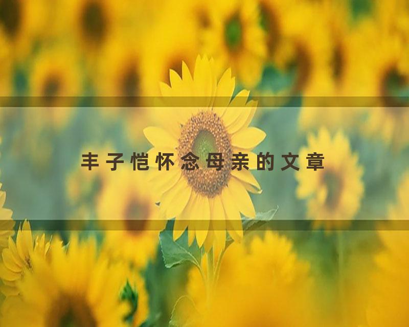 丰子恺怀念母亲的文章