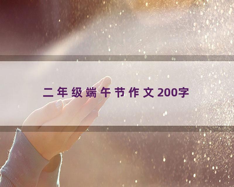 二年级端午节作文200字