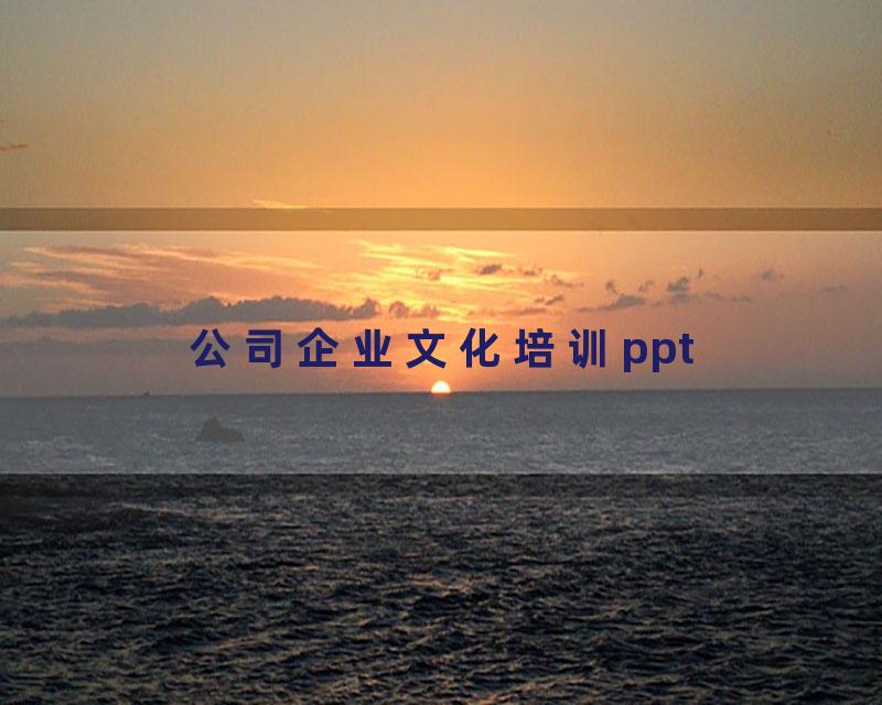 公司企业文化培训ppt