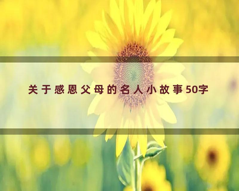 关于感恩父母的名人小故事50字