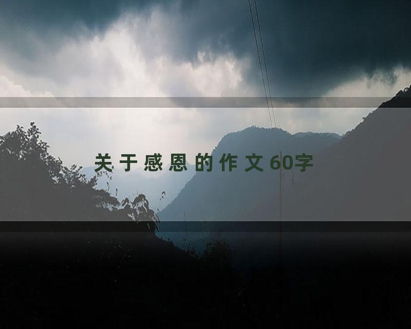 关于感恩的作文60字