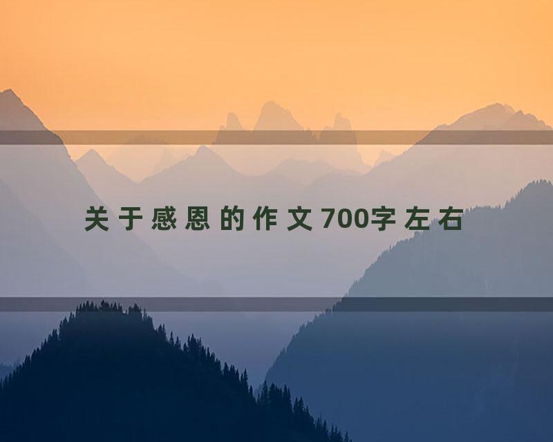 关于感恩的作文700字左右