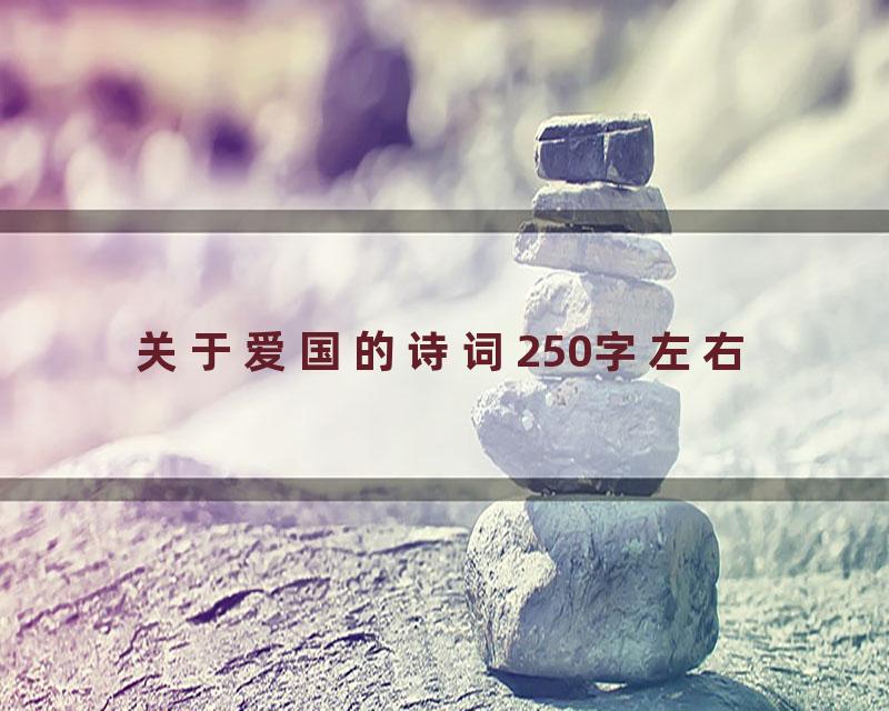 关于爱国的诗词250字左右