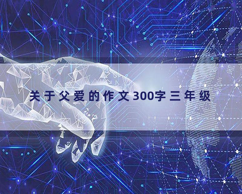 关于父爱的作文300字三年级