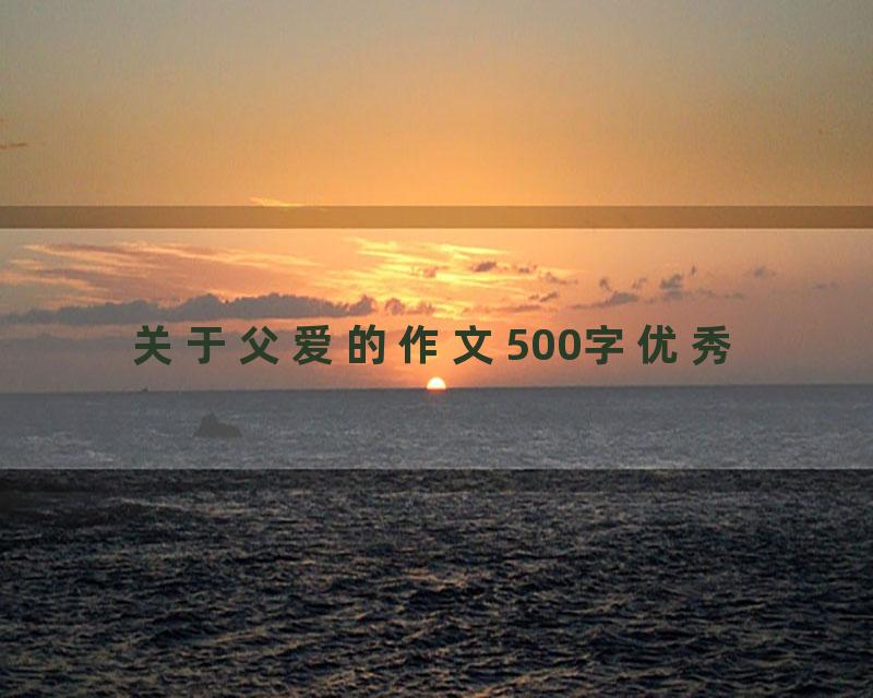 关于父爱的作文500字优秀