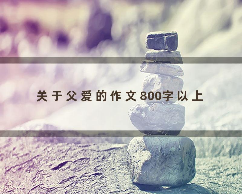 关于父爱的作文800字以上