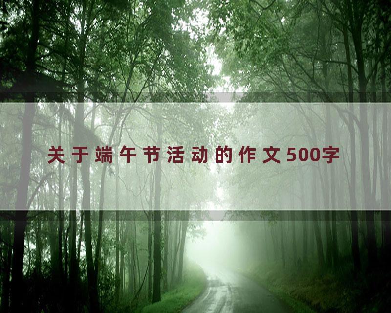 关于端午节活动的作文500字