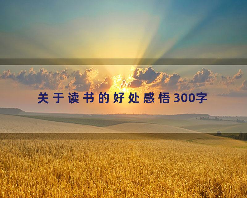 关于读书的好处感悟300字