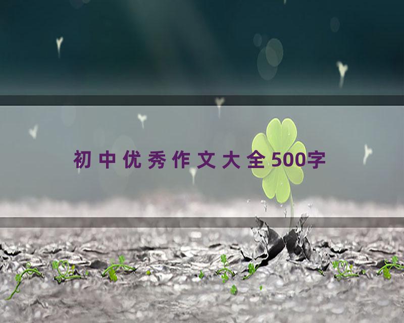 初中优秀作文大全500字