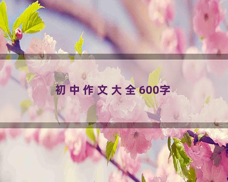 初中作文大全600字