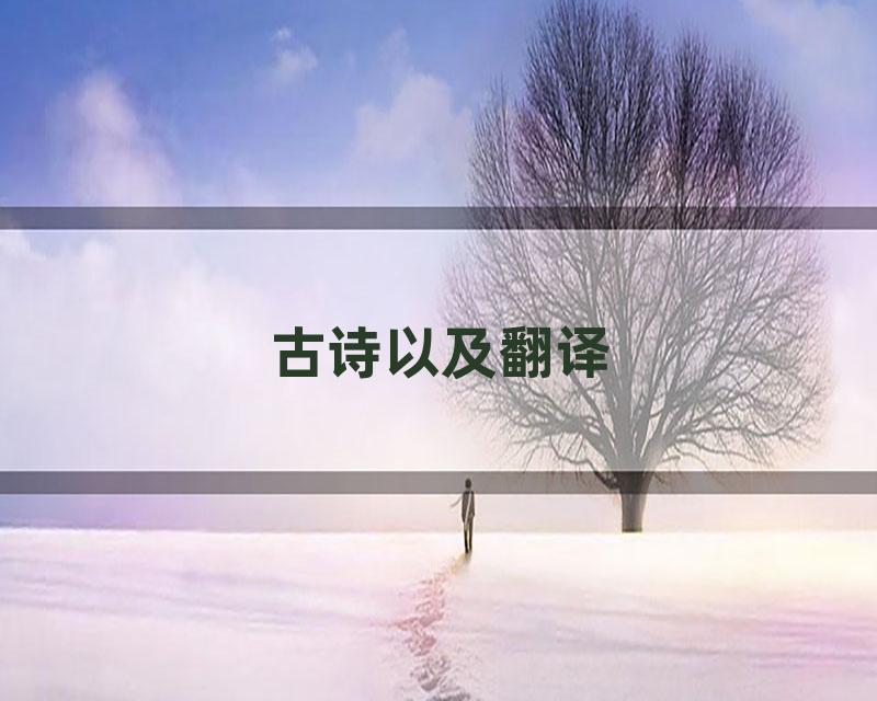 古诗以及翻译