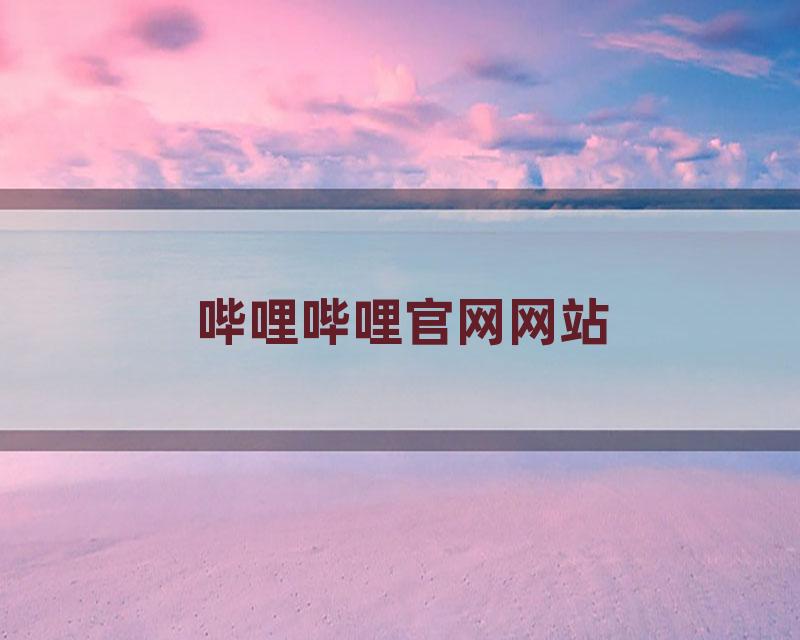 哔哩哔哩官网网站