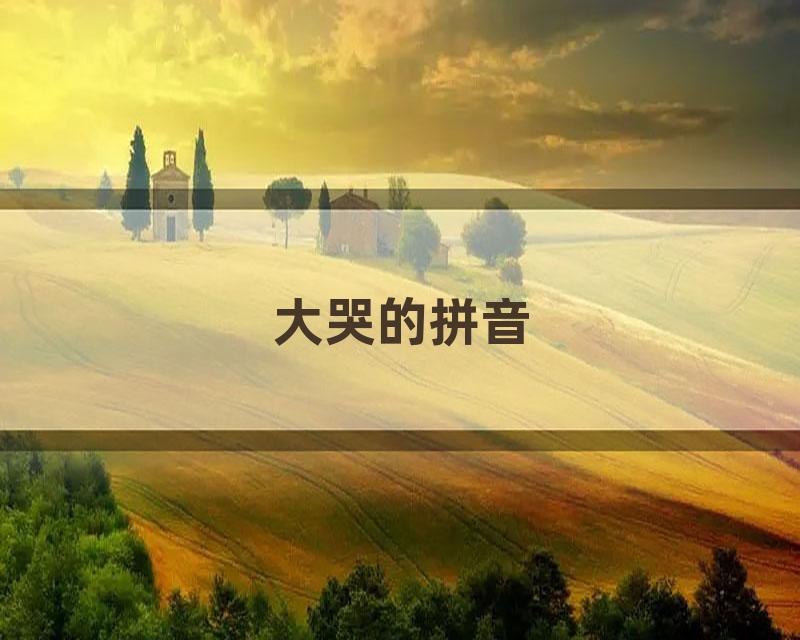 大哭的拼音