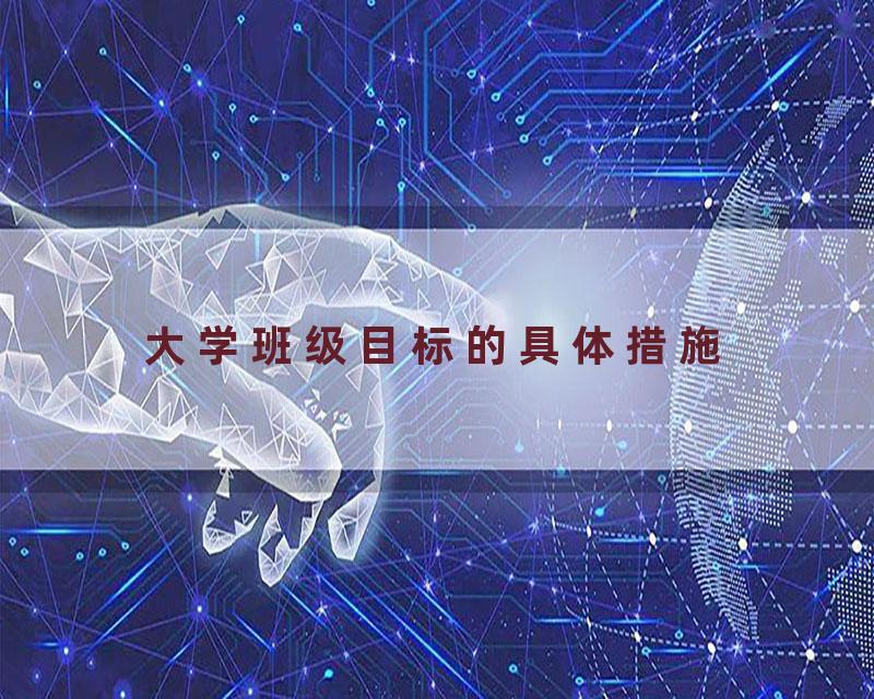 大学班级目标的具体措施