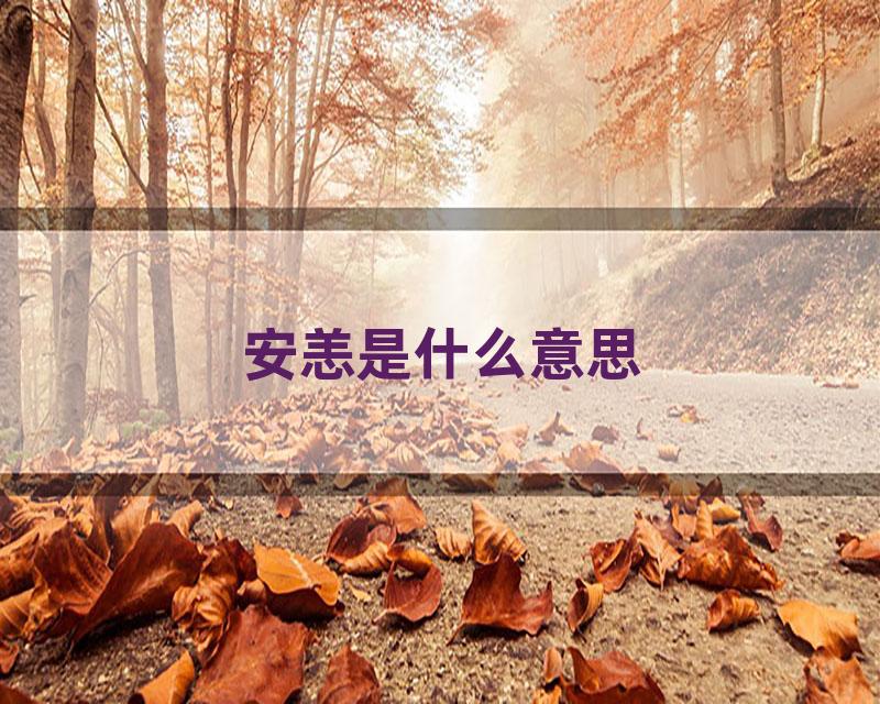 安恙是什么意思