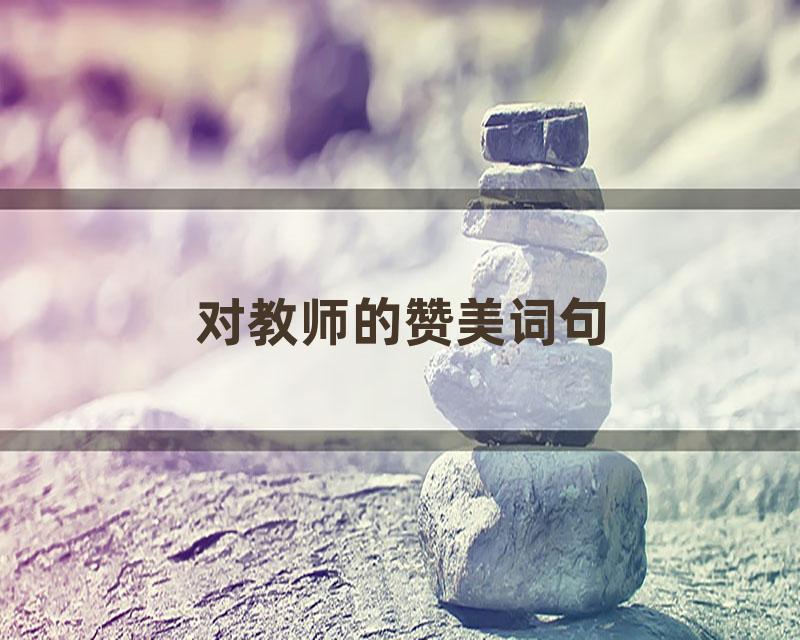 对教师的赞美词句