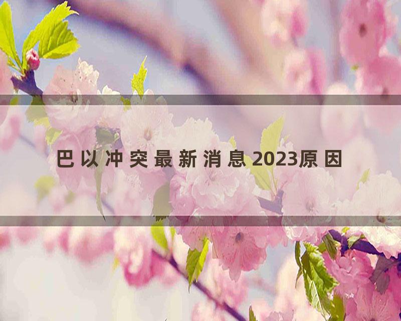 巴以冲突最新消息2023原因