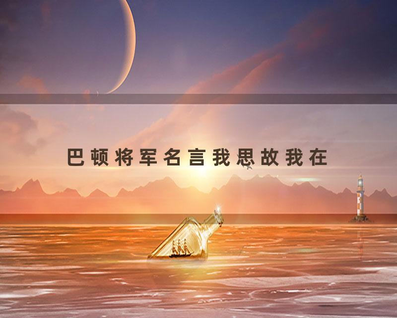 巴顿将军名言我思故我在