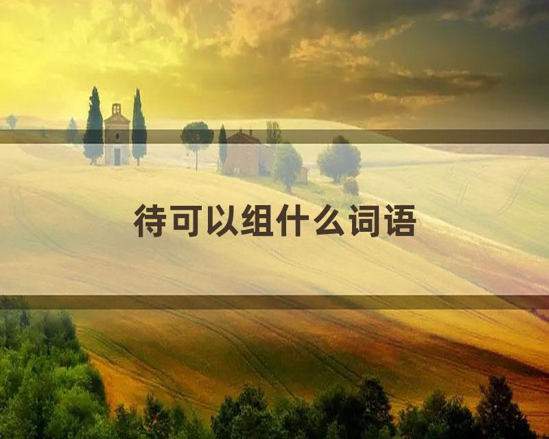 待可以组什么词语