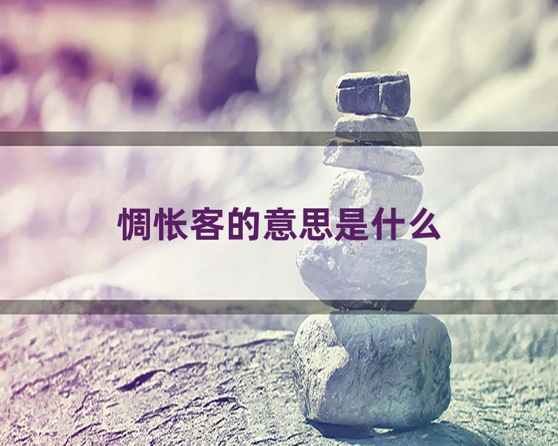 惆怅客的意思是什么