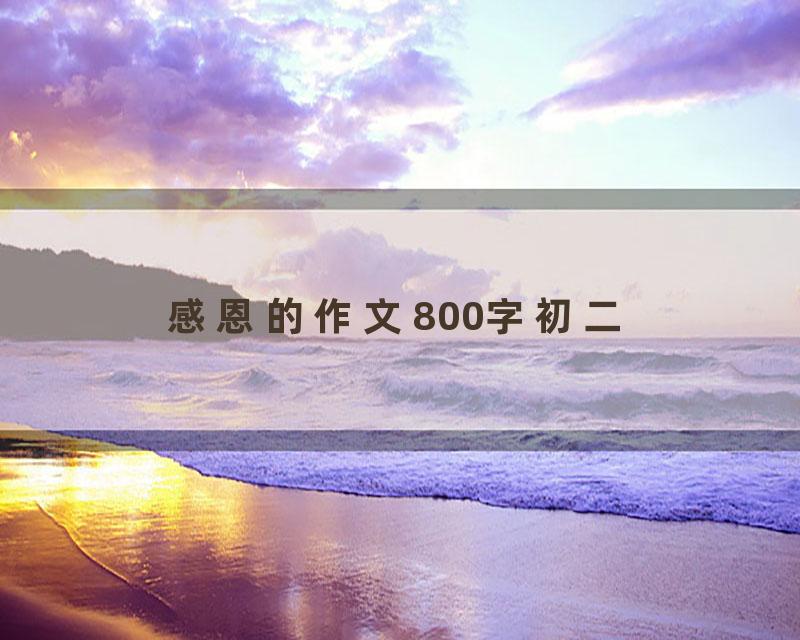 感恩的作文800字初二