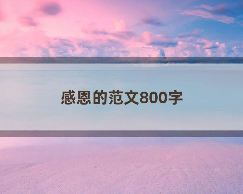 感恩的范文800字