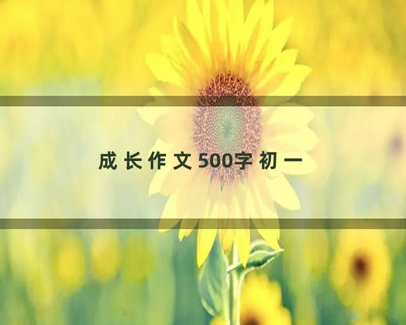 成长作文500字初一