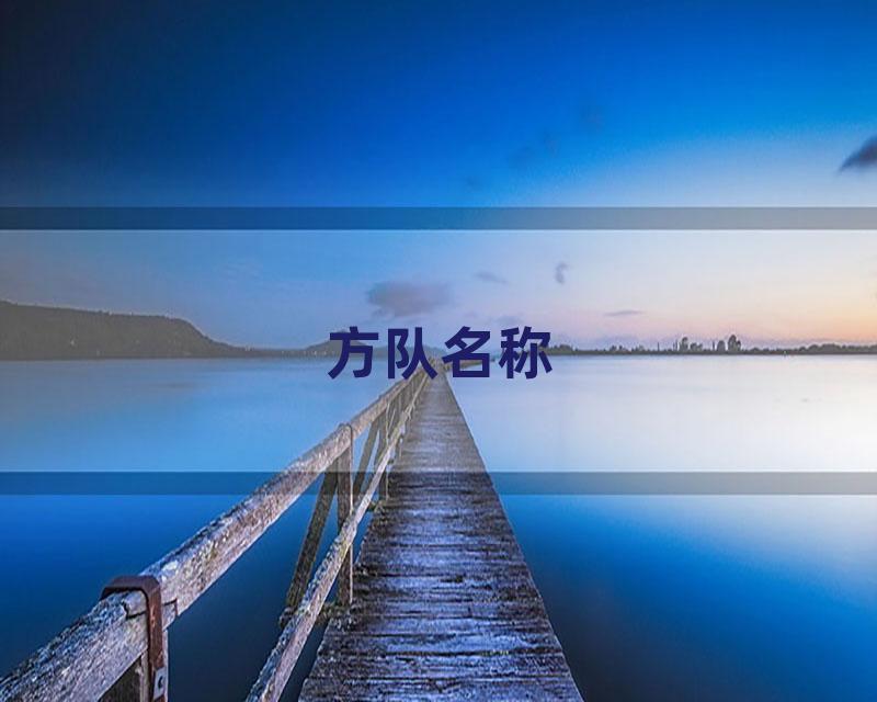 方队名称