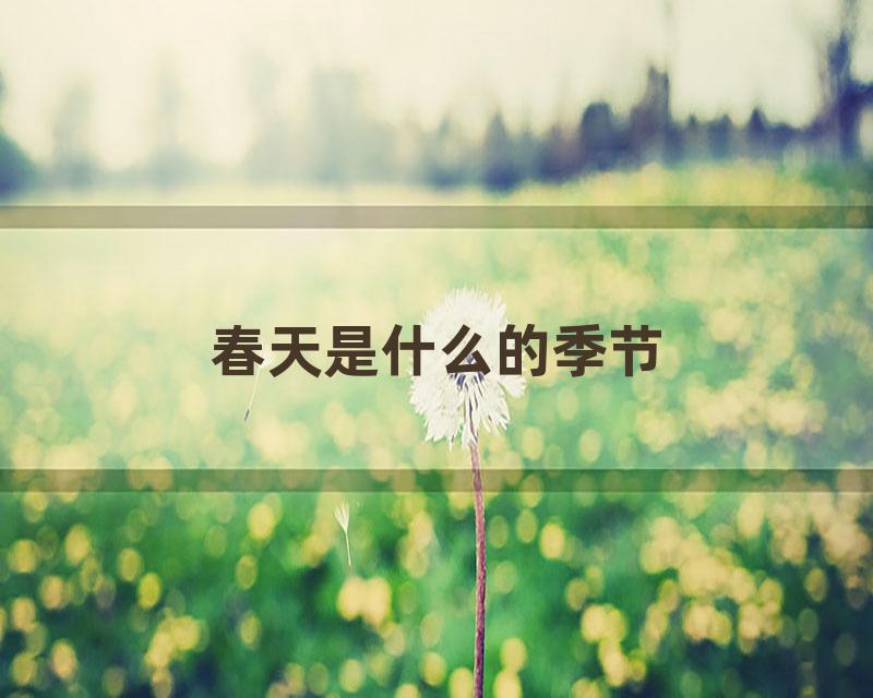 春天是什么的季节