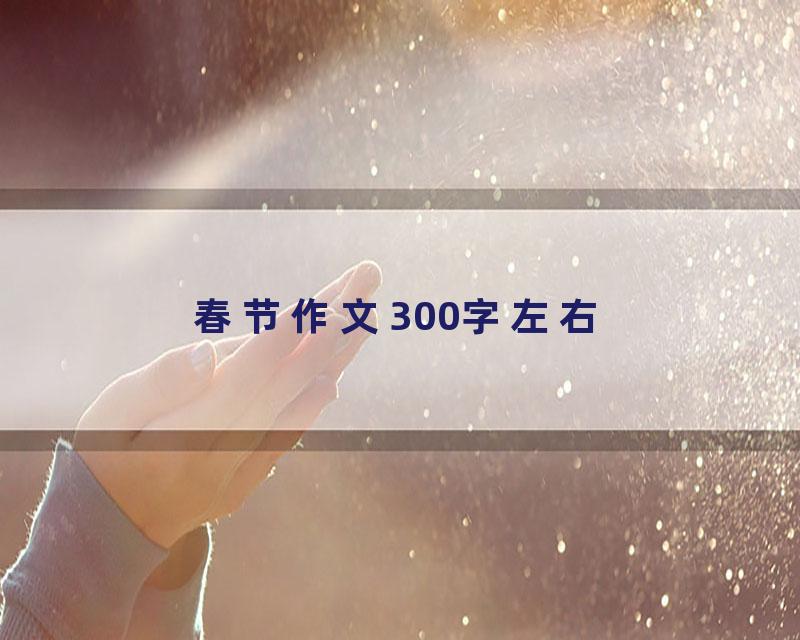 春节作文300字左右