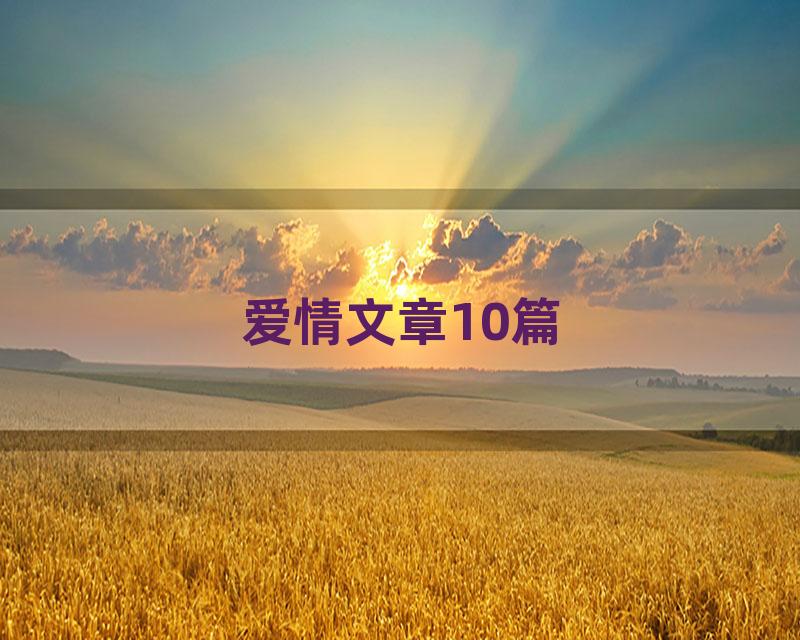 爱情文章10篇