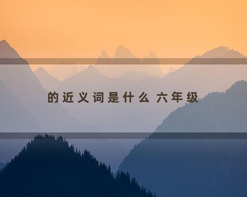 的近义词是什么 六年级