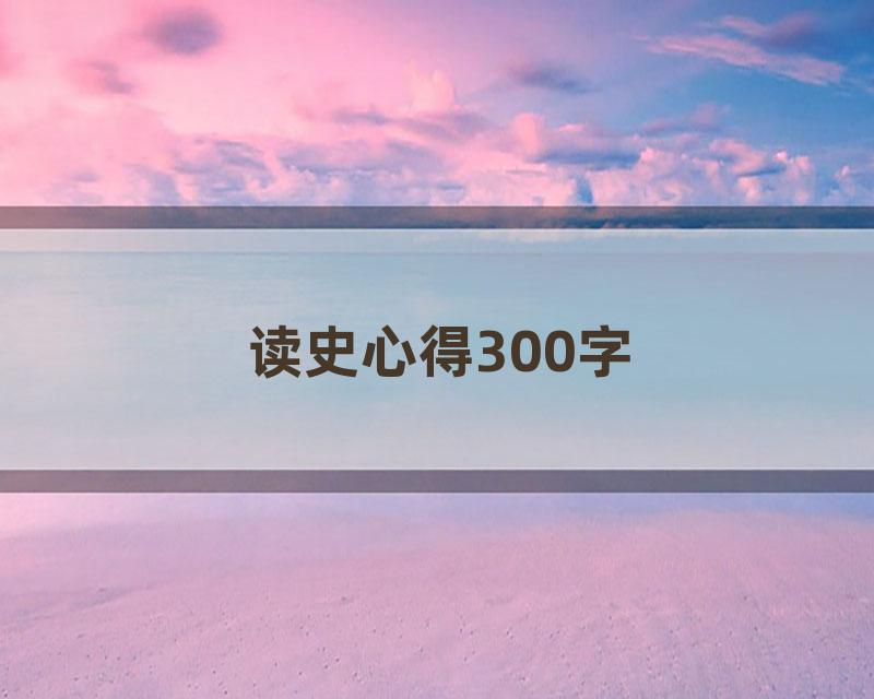 读史心得300字