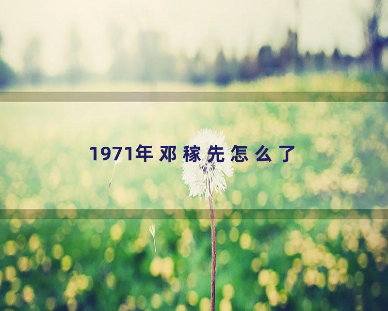 1971年邓稼先怎么了