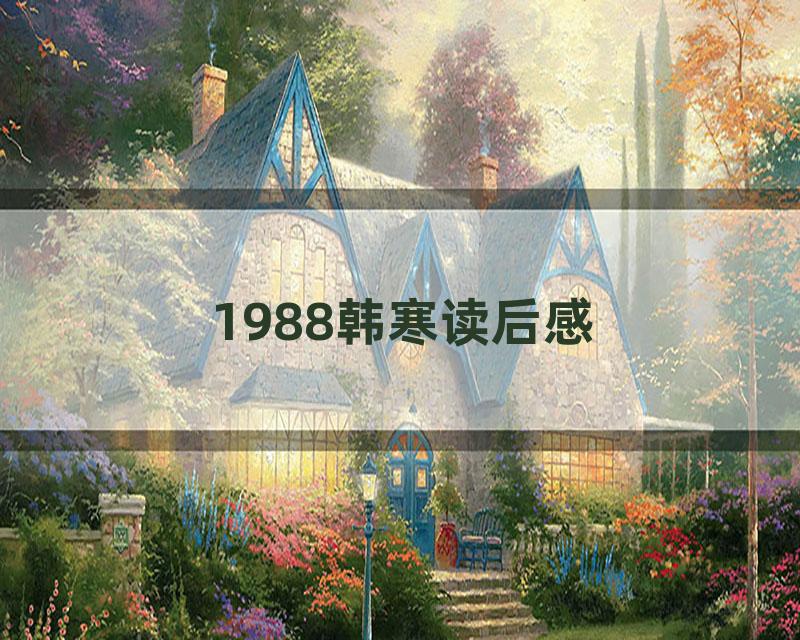 1988韩寒读后感