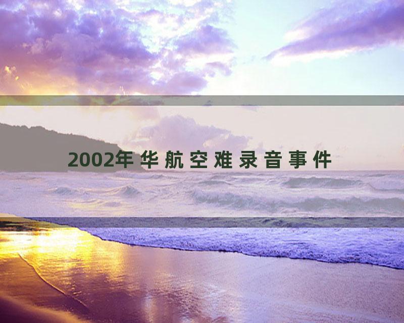 2002年华航空难录音事件