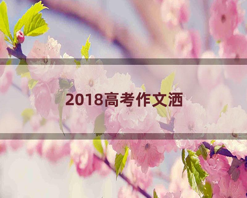 2018高考作文洒