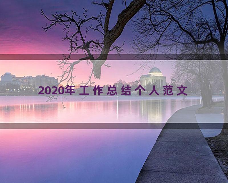 2020年工作总结个人范文