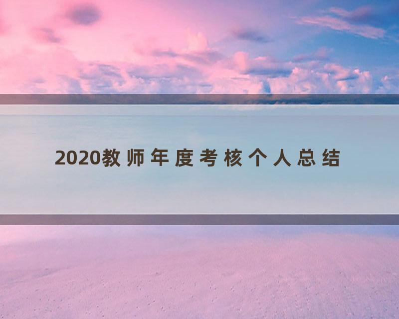 2020教师年度考核个人总结