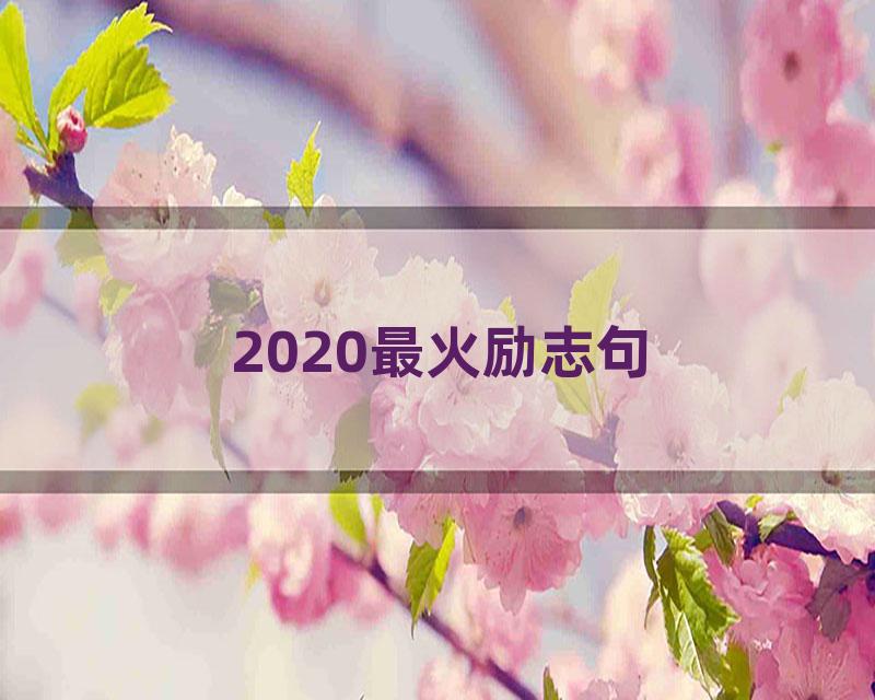 2020最火励志句