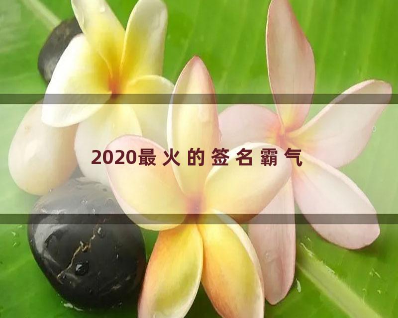 2020最火的签名霸气