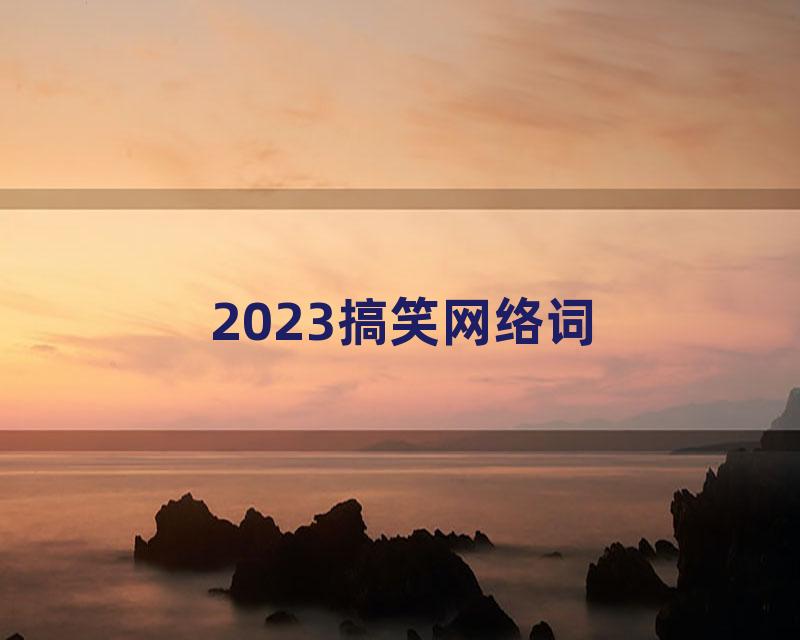 2023搞笑网络词