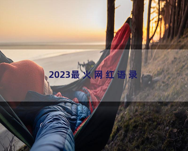 2023最火网红语录