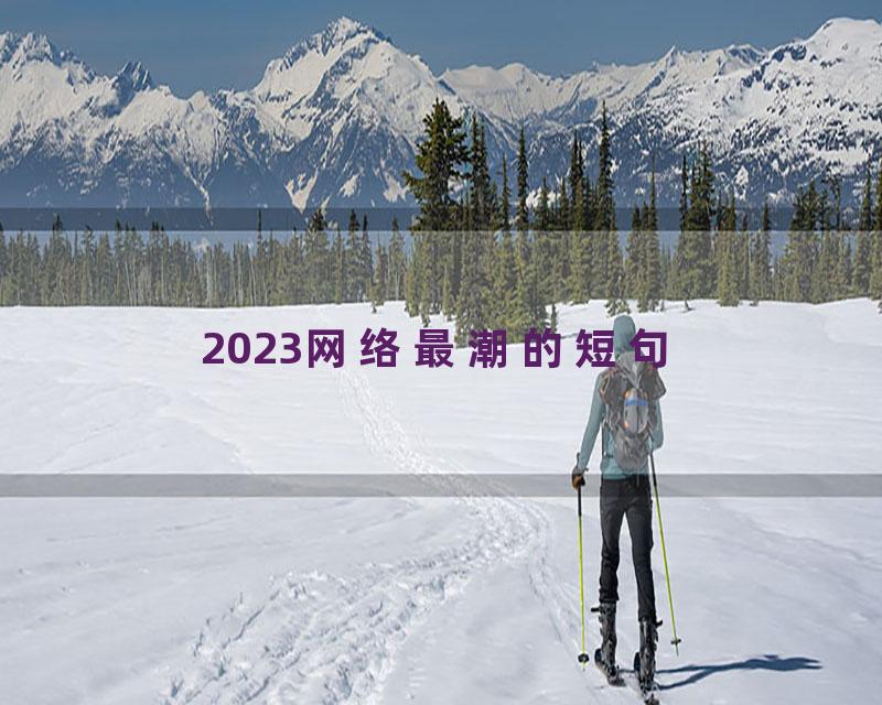 2023网络最潮的短句