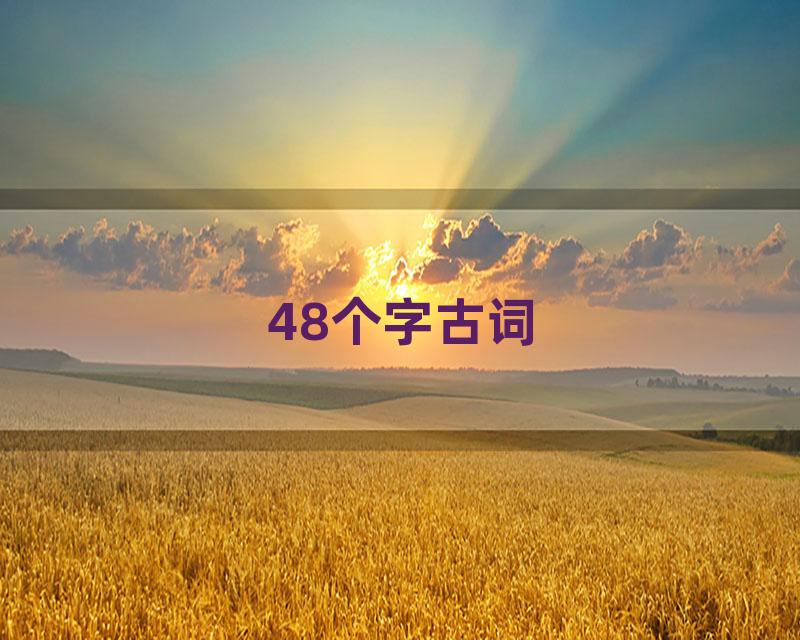 48个字古词