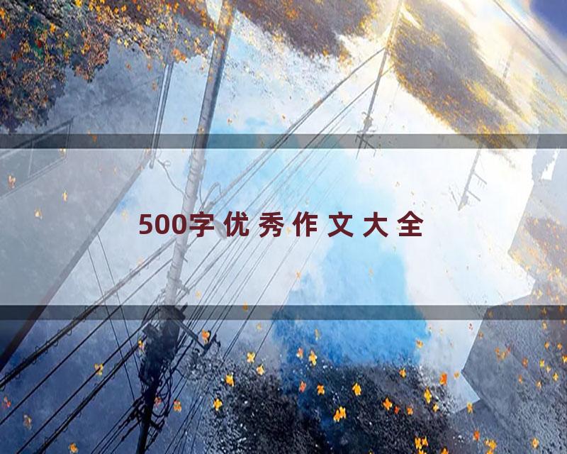 500字优秀作文大全