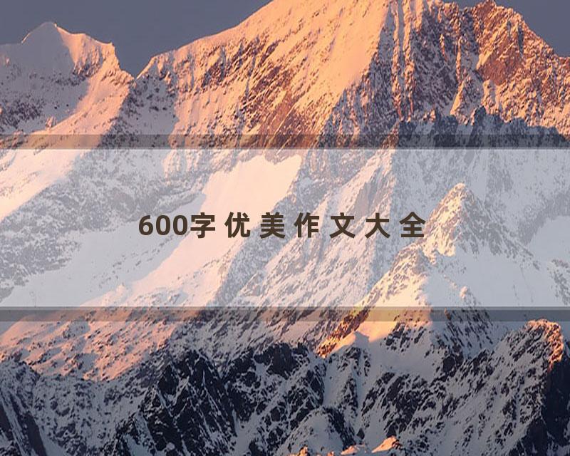 600字优美作文大全