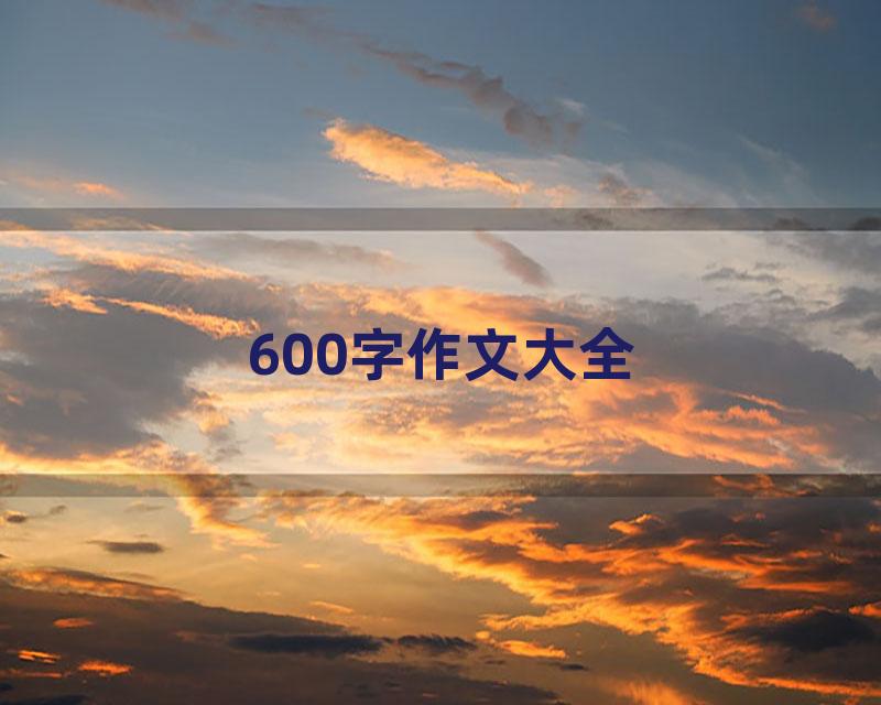 600字作文大全